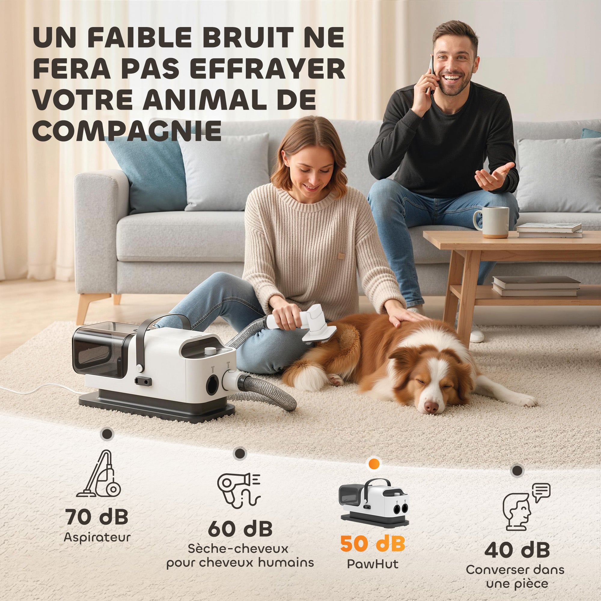 PawHut 5-in-1 Grooming Station | Vacuum, Dryer & Clipper