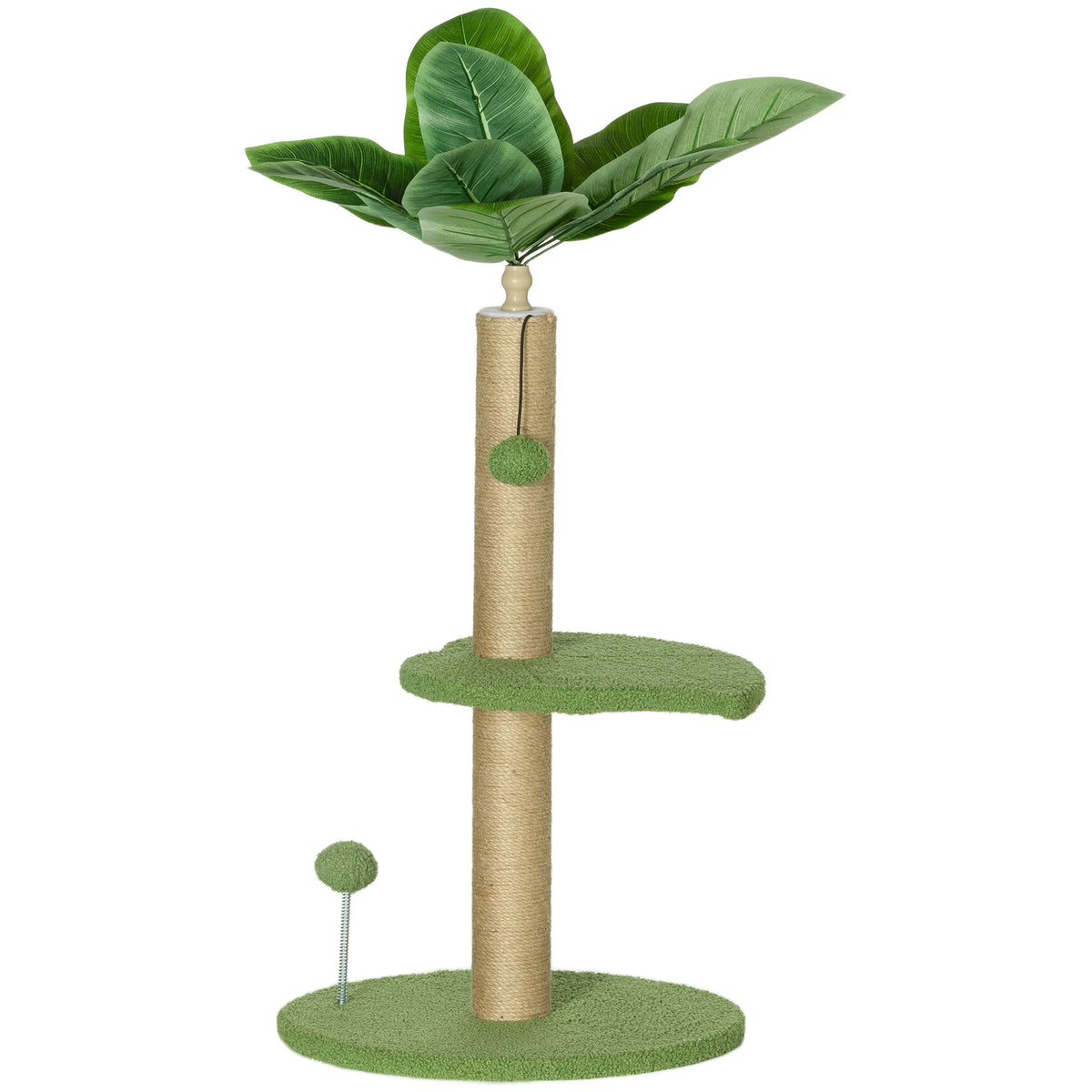 Arbre à chat arbre à grimper pour chat hauteur 83 cm avec griffoir en jute, balles jouets, plates-formes en peluche